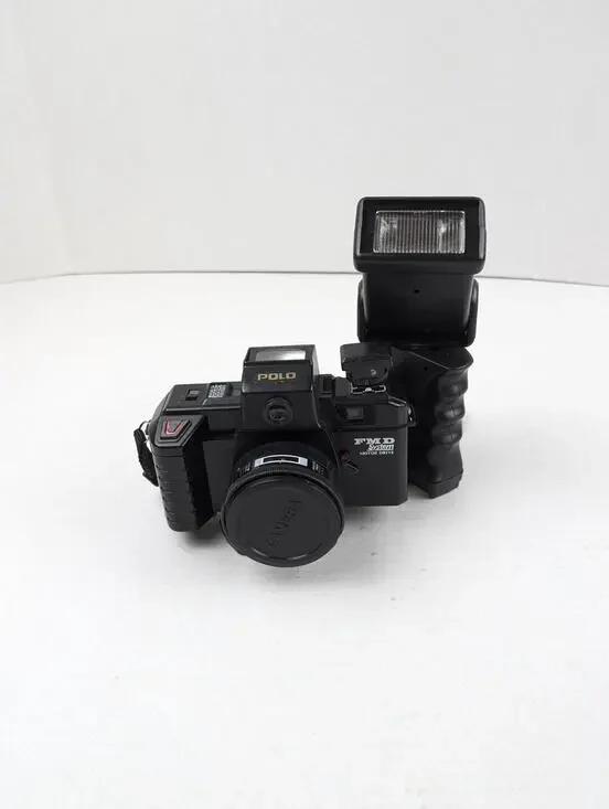Vintage 35mm Film Camera Flash Grip Set Parts Repair Lens Fungus