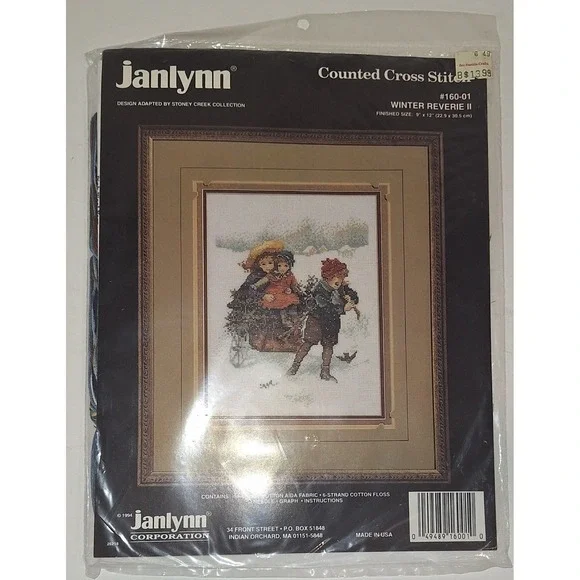 janlynn counted cross stitch kit‎ Winter Reverie II #160-01