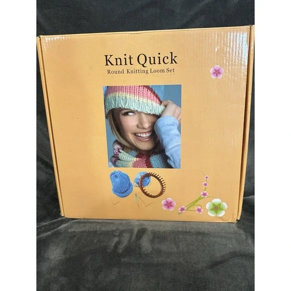 READAEER Round Knitting Looms Set Craft Kit Tool with Hook‎ Medium, Multicolor