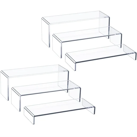 HIIMIEI Acrylic Display Riser, 6 Pcs 12