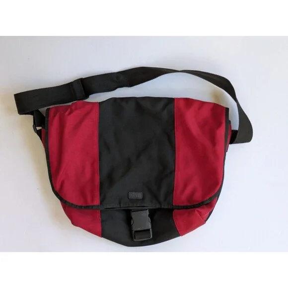 Gap Messenger Bag Vintage Crossbody School Y2K Biker Red Black Travel Nylon