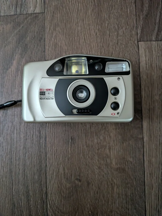 Silver Point-and-Shoot Film Camera