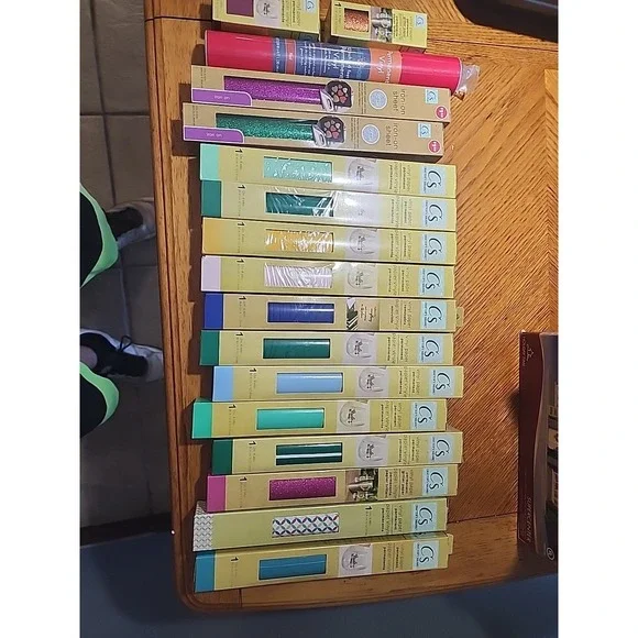 Crafter's Square Permanent Vinyl Paper And‎ Iron On  Lot Of 17