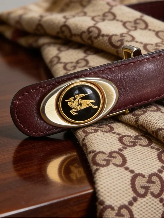 Burberry vintage calf leather belt