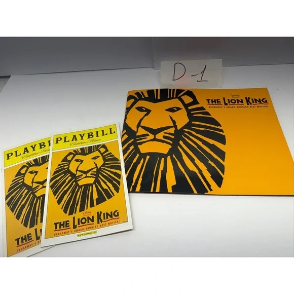 Disney The Lion King Broadway Musical Playbill Program Lot D-1