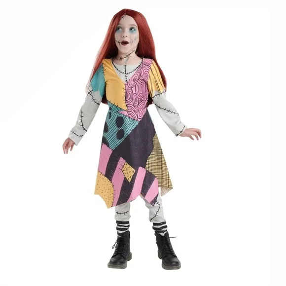 Disney Sally‎ Nightmare Before Christmas Costume Dress Leggings Girls 7/8