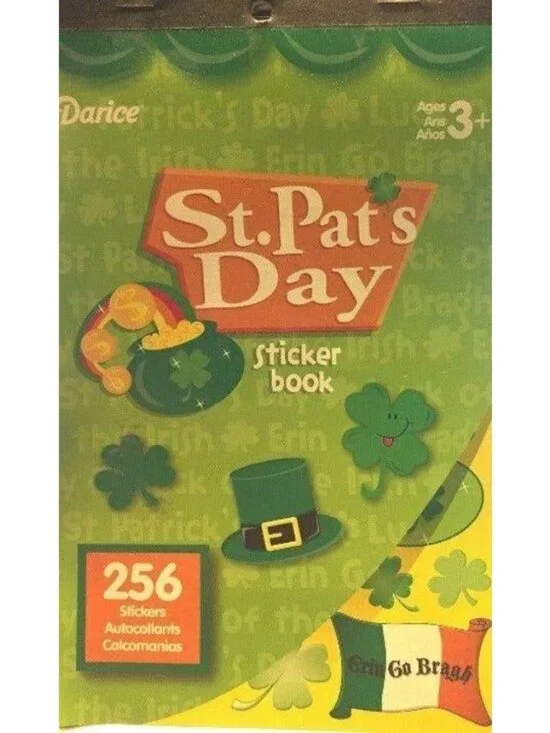 St. Pats Day Sticker Book For Ages 3+ With 256 Darice Stickers new 3+
