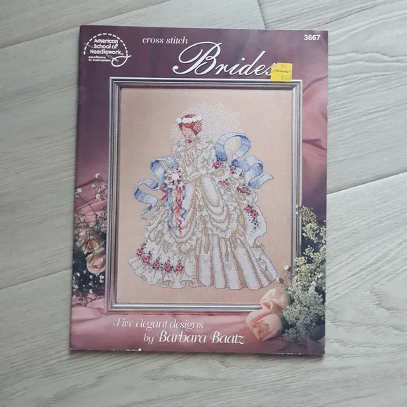1995 American School‎ of Needlework Brides Cross Stitch Pattern Barbara Baatz