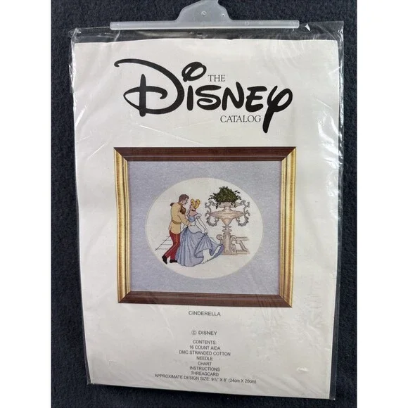 Vintage Disney Catalog Cinderella Prince Charming Counted Cross Stitch Kit 12721