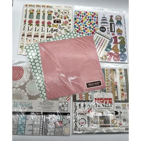 Scrapbooking Kit Craft Lot Echo Park Simple Stories Teresa Collins & More