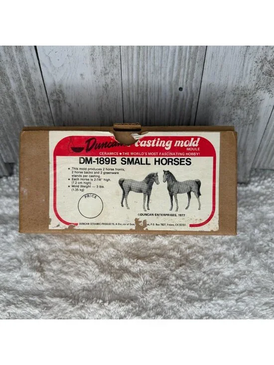 Vintage 1977 Duncan Enterprises Ceramic Slip Casting Mold DM-189B SMALL HORSES