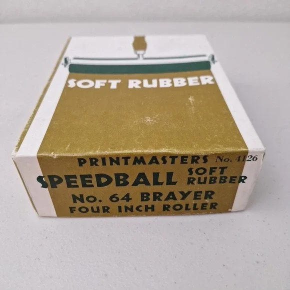 Vintage Printmasters SPEEDBALL Soft Rubber No. 64 Brayer 4 Inch Roller
