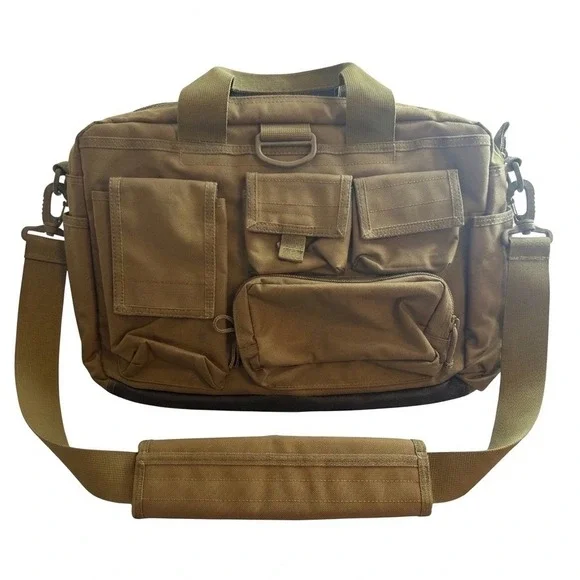Coyote‎ Brown Tactical Messenger Bag Multi Pocket Utility Laptop Case Work Bag