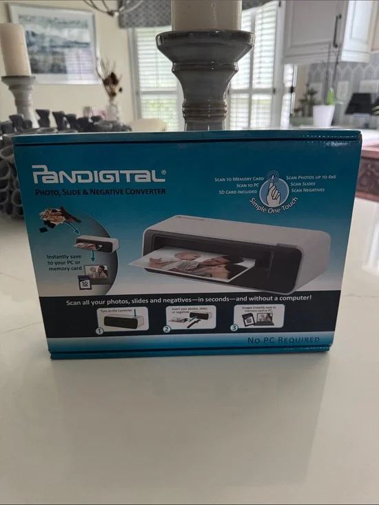 PANDIGITAL Photo, Slide & Negative Converter - Teal/White