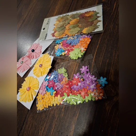 Paper Flower Floral Paper Crafts Mixed Media Scrapbook Art Supply  Embellishment