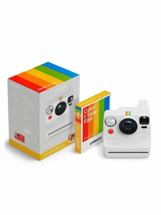 Polaroid Now Instant Camera Generation 3 Bundle - Pebble White