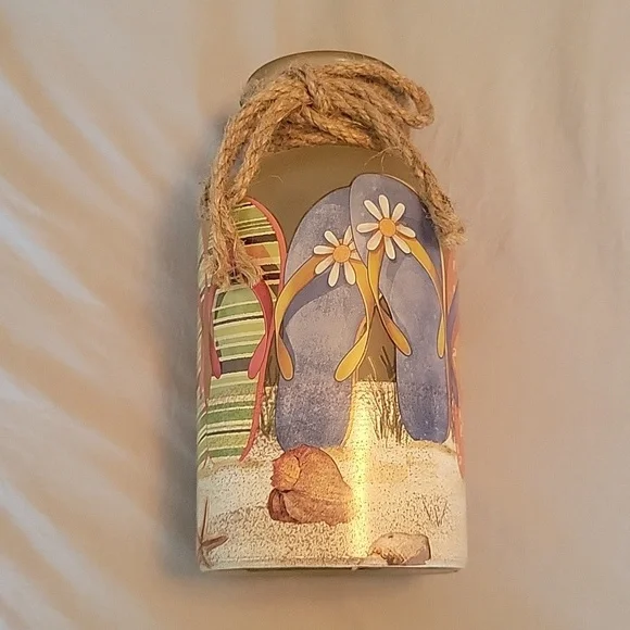 Light up flip flops jar