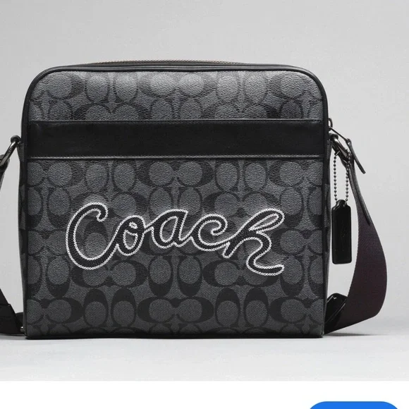 Coach Men's Black Crossbody messenger Bag F37558 NWT
