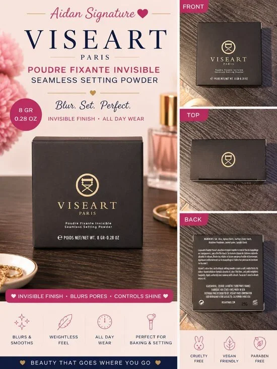 Viseart Paris Poudre Fixante Invisible Seamless Setting Powder  | Luxury French