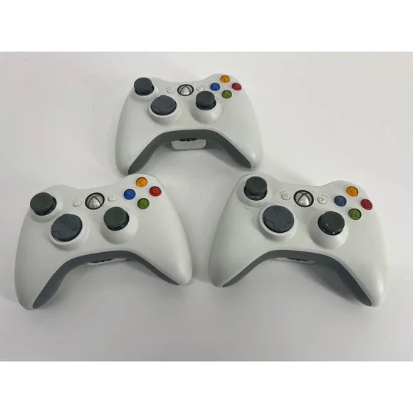 Microsoft Xbox 360 Wireless Controller Lot of 3 X807968-001 - No Battery Packs
