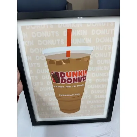 Dunkin’ Donuts Iced Coffee Picture in Frame