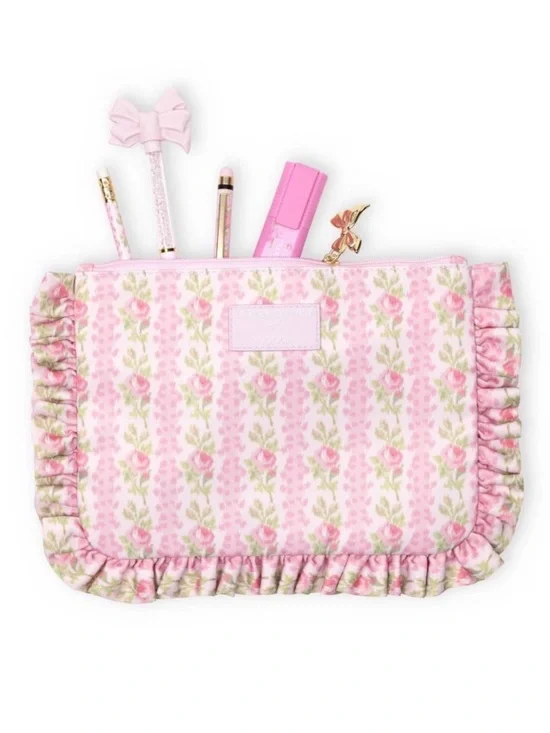 LoveShackFancy Blooming Heirloom Ruffle Accessory Pouch