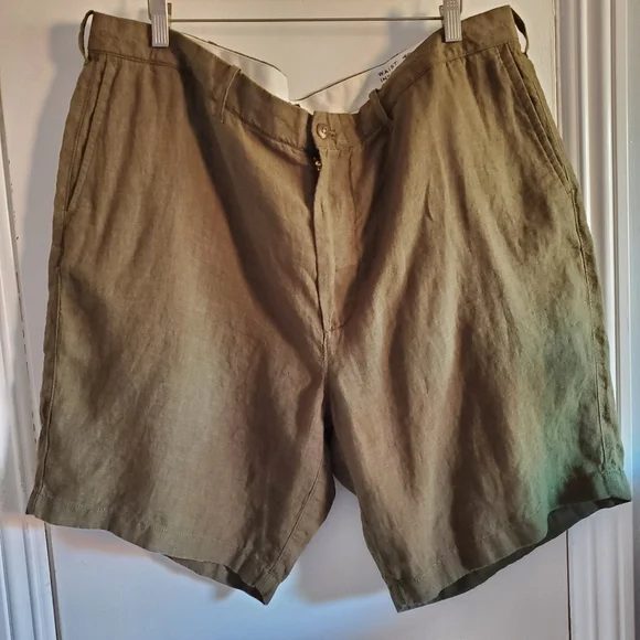 J.crew Men's 100% Linen Shorts Waist 40 Beachy Resortwear vacation Coastal