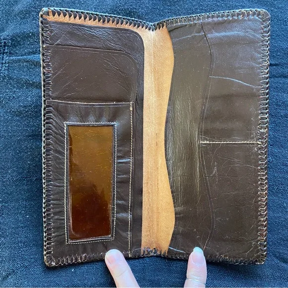 Vintage Brown buttery soft Men’s Long Wallet. Made in Mexico. 70’s.