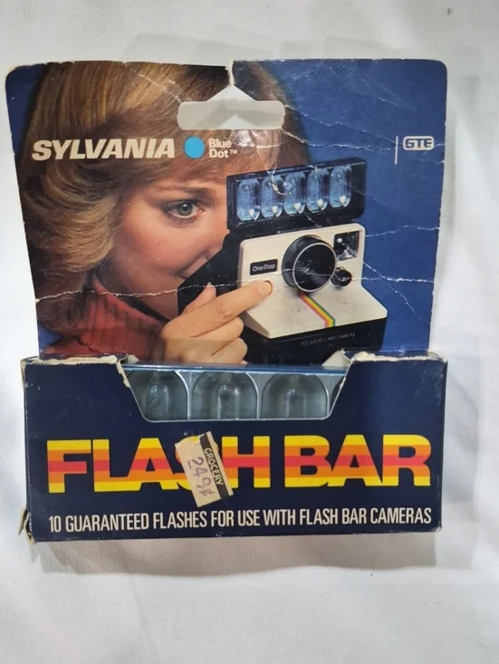 Vintage Sylvania Blue Dot Xenon Flashbar Flash Bar 10 for One-Step Film Cameras