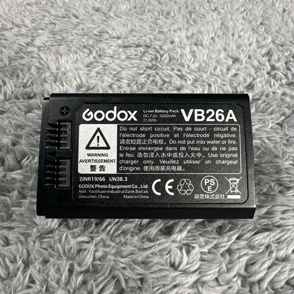 Godox VB26A 3000mAh Li-ion Battery For V1 V860III Flash Tested Working