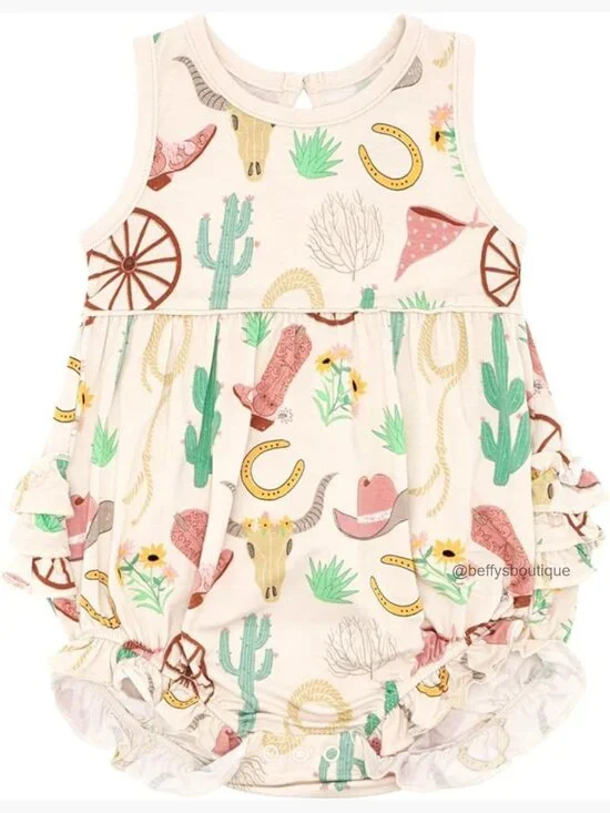 Girls Soft Viscose from Bamboo Bubble Romper Snap Closure