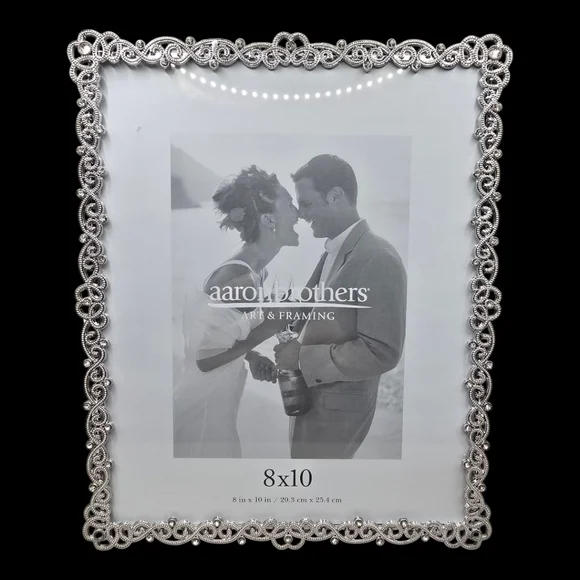 Aaronbrothers Wedding 8x10 Whimsical Jewel Frame Silver Art & Framing Memories