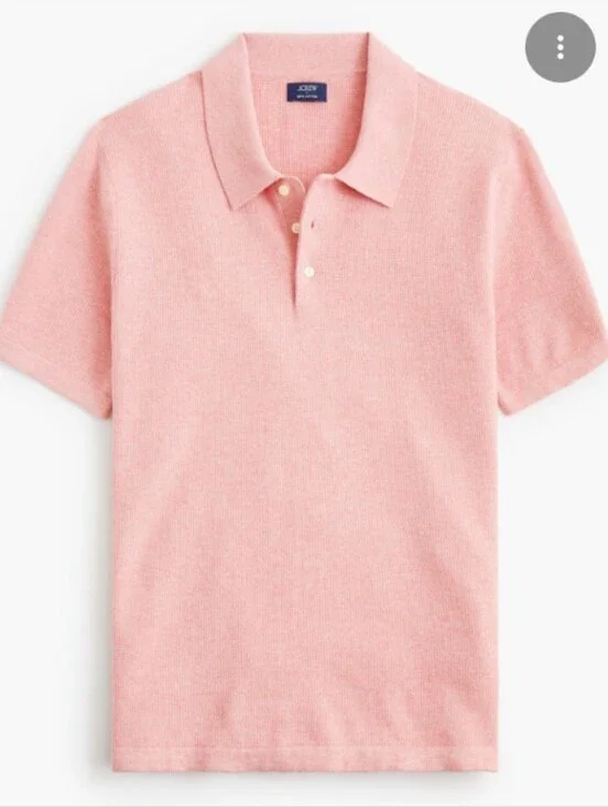J. Crew Textured Cotton Sweater Polo NWT