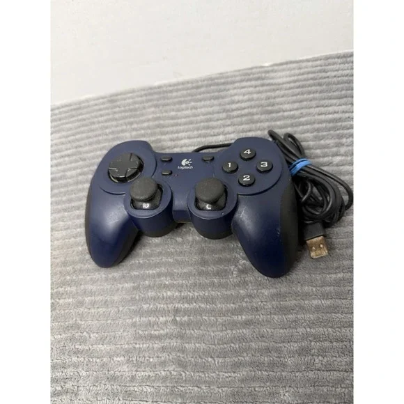 Logitech Dual Action Gamepad USB Game Controller G-UF13A-TESTED-Dark Blue See Pi