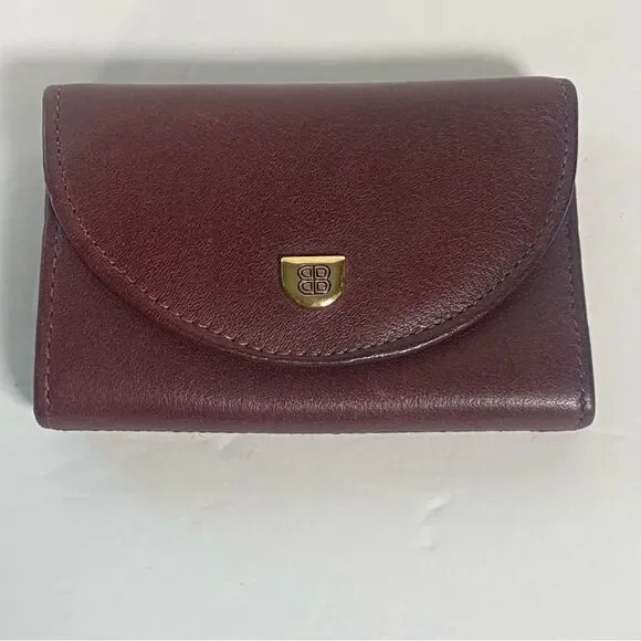 Bosca Mezza Luna Burgundy Leather Key Holder New Without Tags