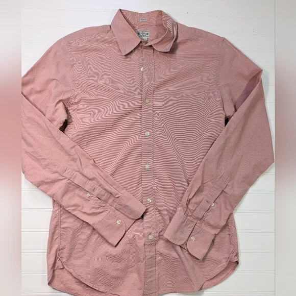 J. Crew Light Red Slim Fit Cotton Button Down Shirt
