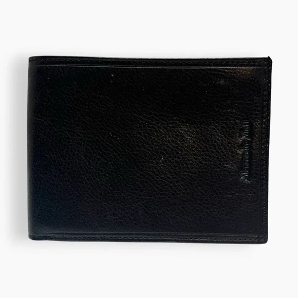 Alessandro Muti Vera Pelle Mens Black Bifold Wallet Italian Leather Italy