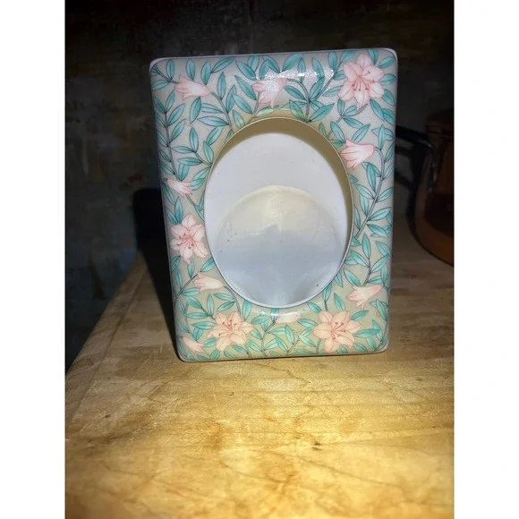 Vintage Otagiri Japan Serenade Porcelain Floral Photo Frame Pink Lily 5x4