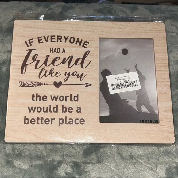 Natural Wood Picture Frame with‎ Heartfelt Quote
