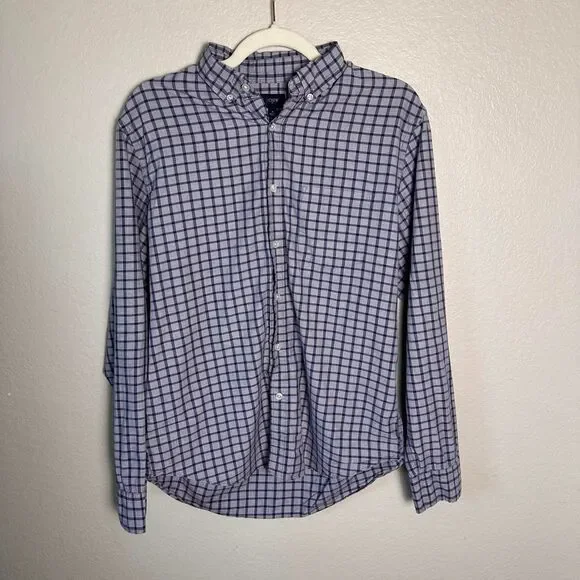 J.Crew Men's Grid Plaid Button-Down Shirt Size M Business Casual