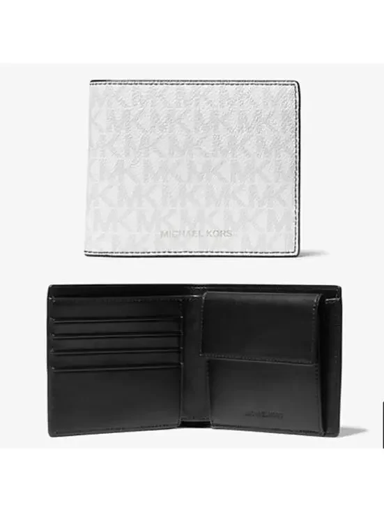NWT Michael Kors | Cooper Logo Billfold Wallet With Coin Pouch in Bright White