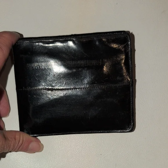 Black Eel  Leather Wallet