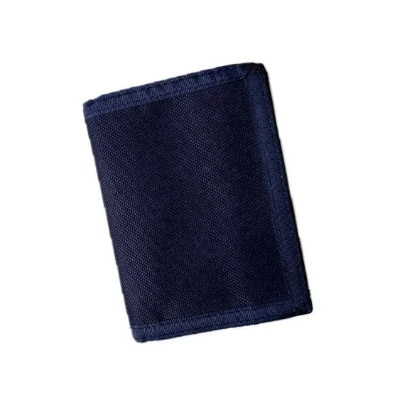 Men's Canvas Navy Hook Loop Sports Dive Scuba Billfold Trifold 70s 80s Wallet