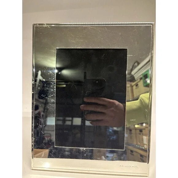Kate Spade Lenox Darling Point Mr & Mrs Silverplate 8x10 Picture Frame