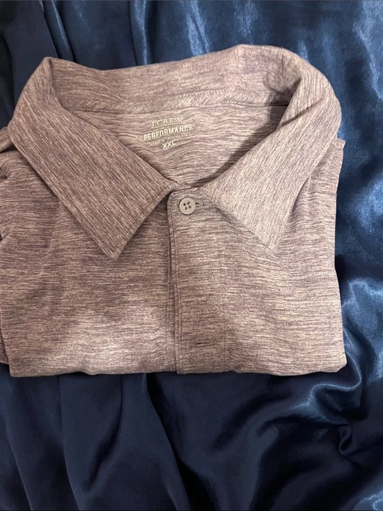 J. Crew Performance Polo in Heathered Mauve