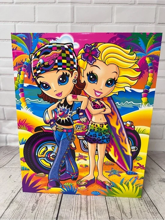 Vintage Lisa Frank Best Budz Brooklyn Cassie Board Bike Pocket Folder 05-06 Y2K