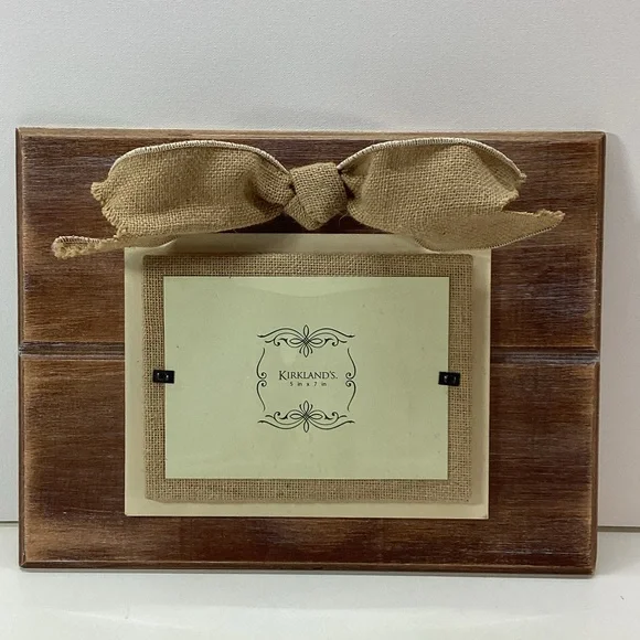 Kirkland’s 5x7 Wooden Frame with Burlap and Shiplap Accents