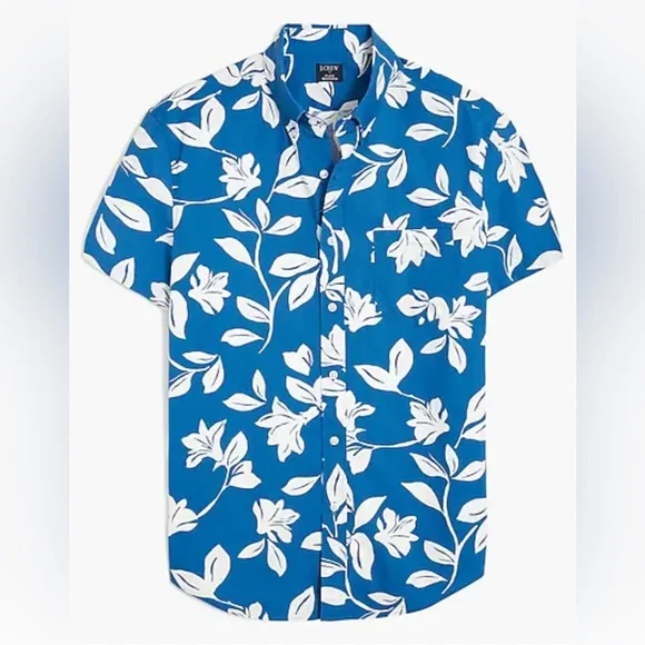 NWOT✨ J. Crew Flex Wash Floral Hawaiian Shirt