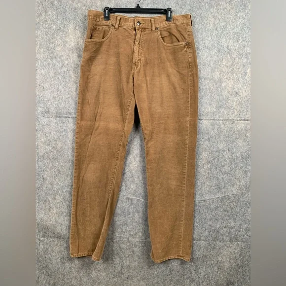 J. Crew Mens Size 36x34 Brown Corduroy Straight Leg‎ Pants grandp core