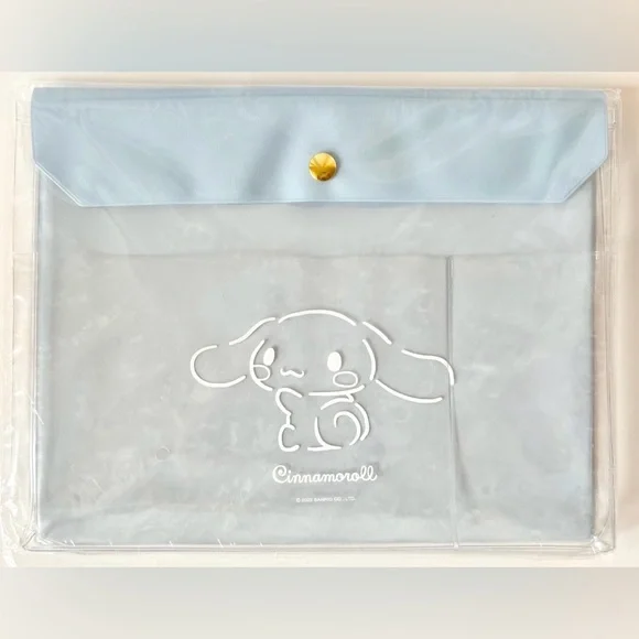 Cinnamoroll Clear Pocket Multi Compartment Hard Folder NWT